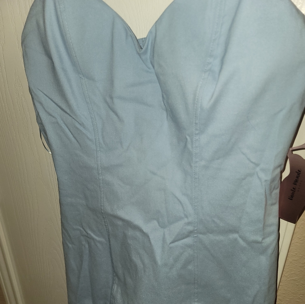 Denim dress with bling